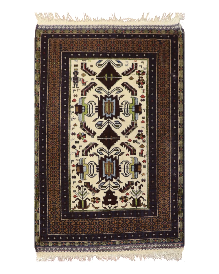 Persian tribal Baluch wool area rug